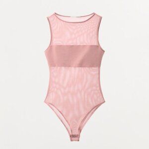 ZARA COMBINATION TULLE BODYSUIT